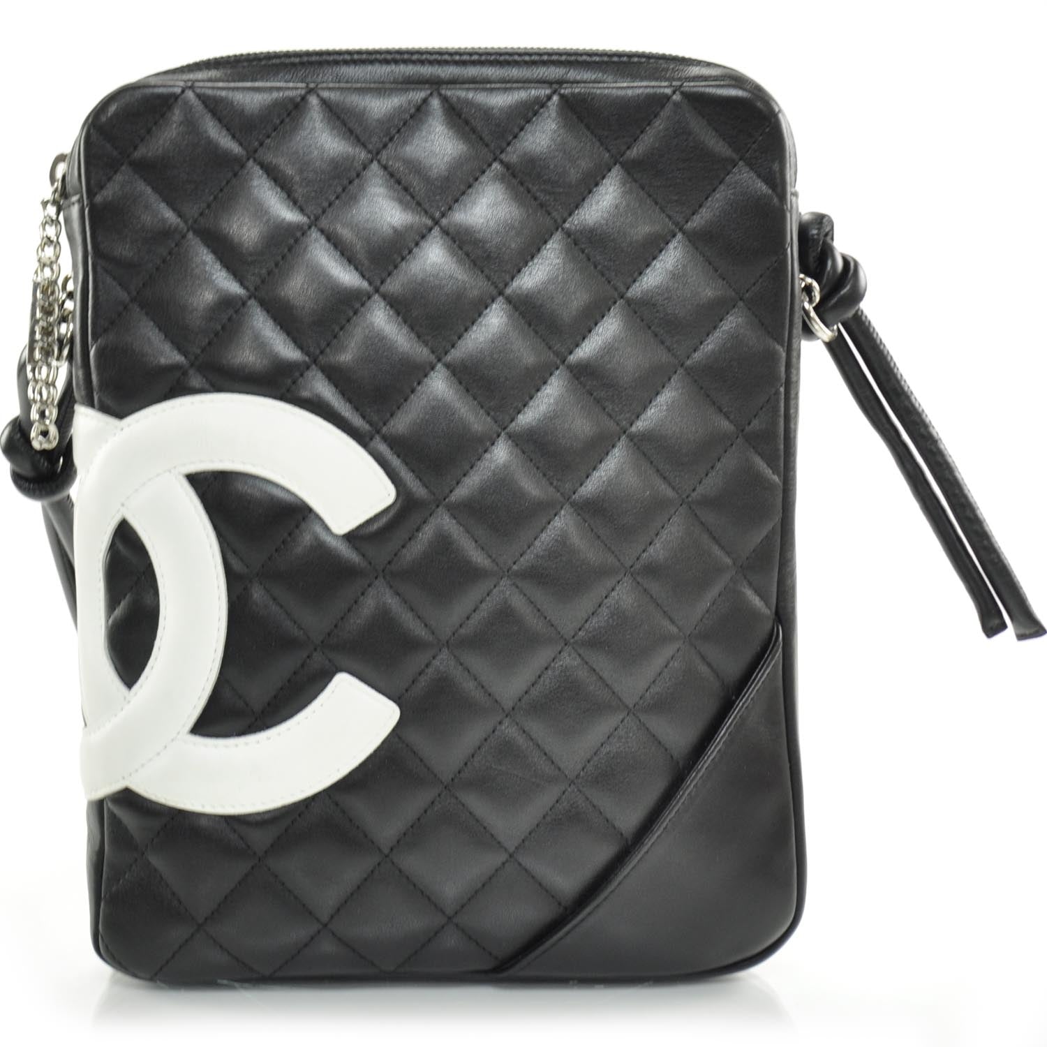 Chanel Calfskin Quilted Medium Cambon Messenger Black White 1 of 5