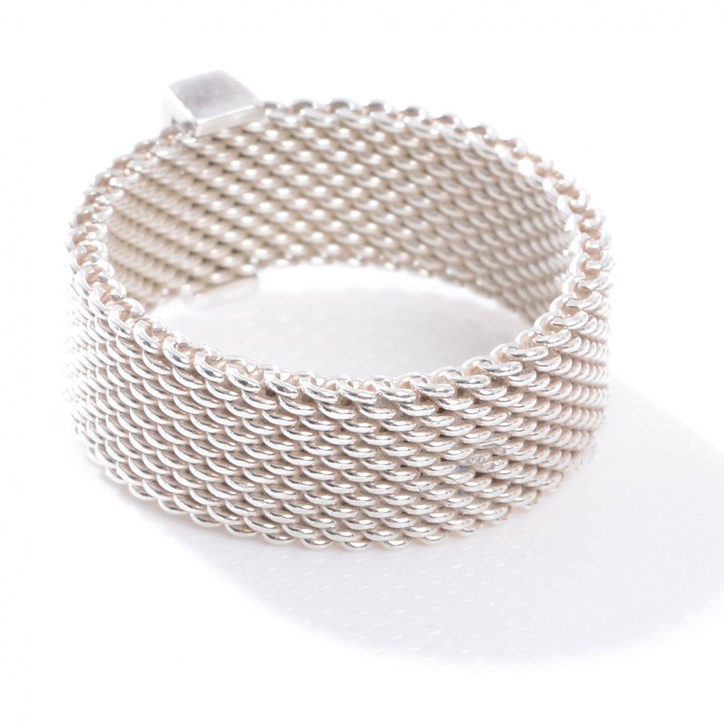Sterling Silver Diamond Somerset Mesh Ring 51 5.75