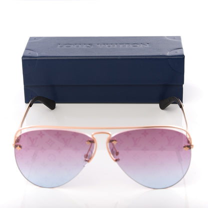 Louis Vuitton Monogram Grease Sunglasses Z1280W Gold 8 of 8