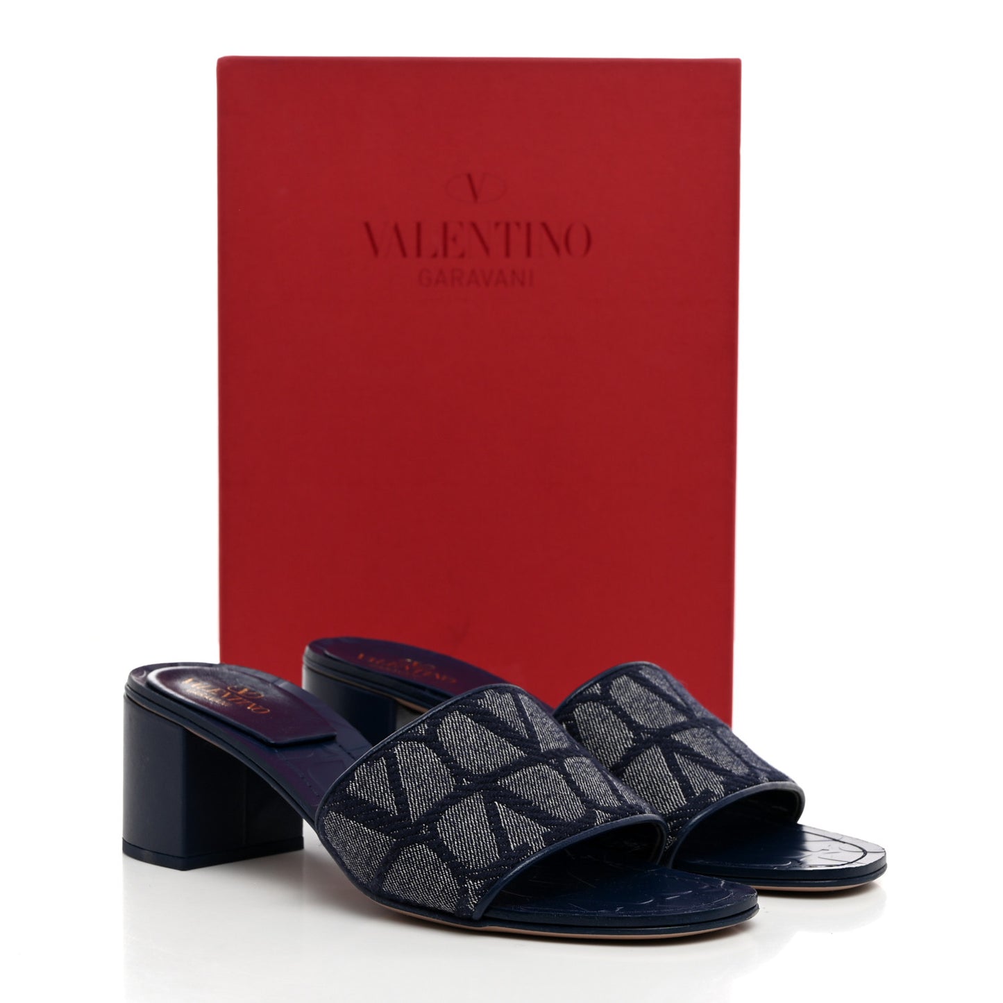 Toile Iconographe Cotton Vlogo Slide Sandals 39 Melange Denim