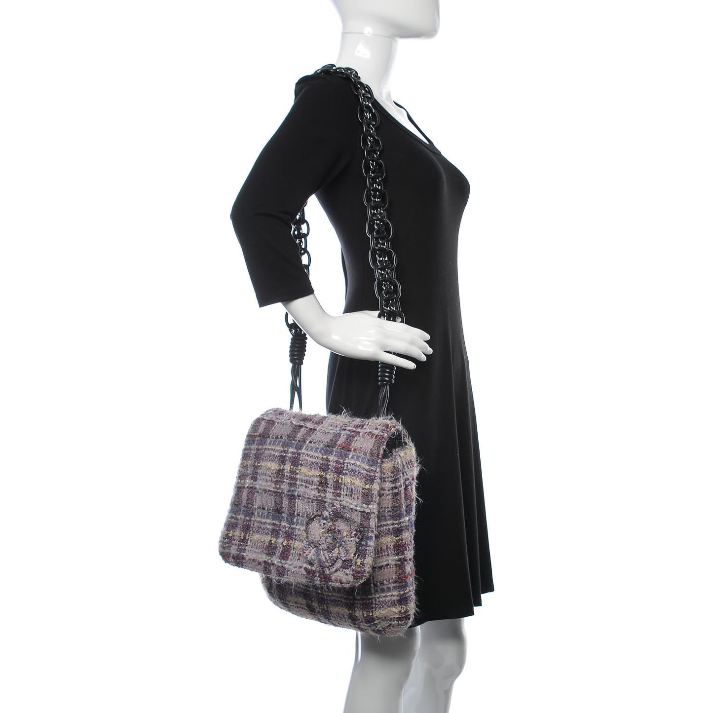 Tweed Camellia Messenger Multicolor