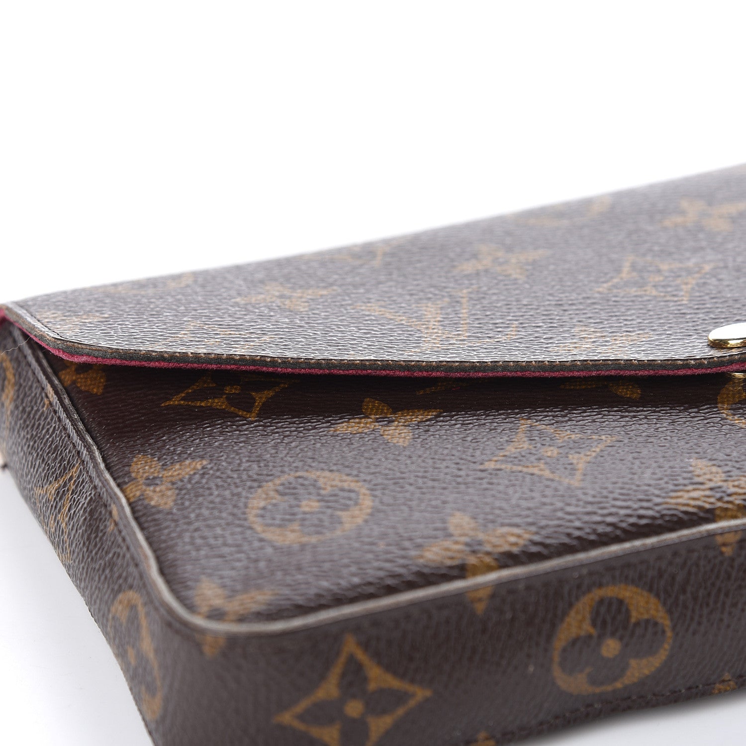 Louis Vuitton Monogram Pochette Felicie Chain Wallet Fuchsia 15 of 17