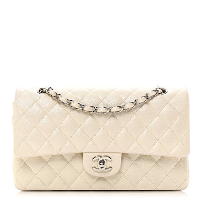 Chanel Iridescent Caviar Quilted Medium Double Flap White 1 of 12