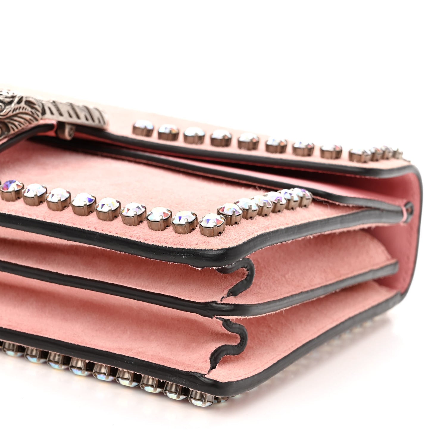 Suede Crystal Small Dionysus Shoulder Bag Peonia