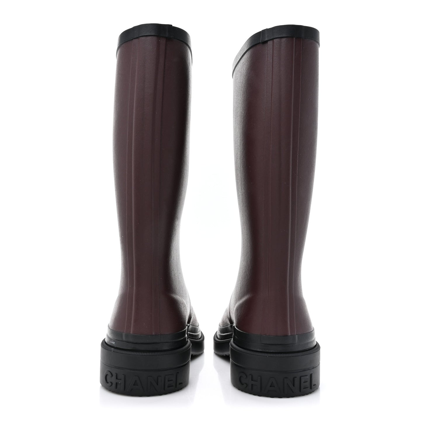 Caoutchouk CC High Boots 37 Burgundy Black