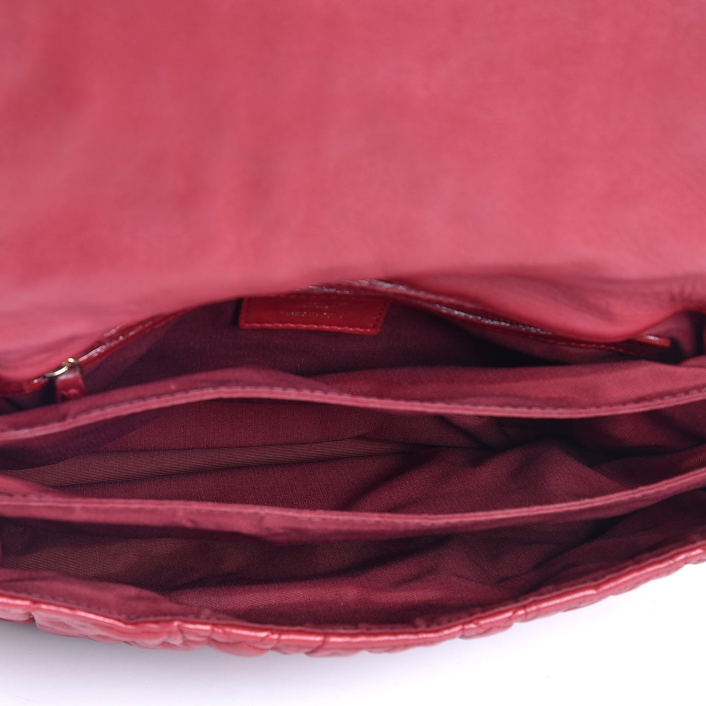Lambskin Cannage Medium Delidior Flap Red