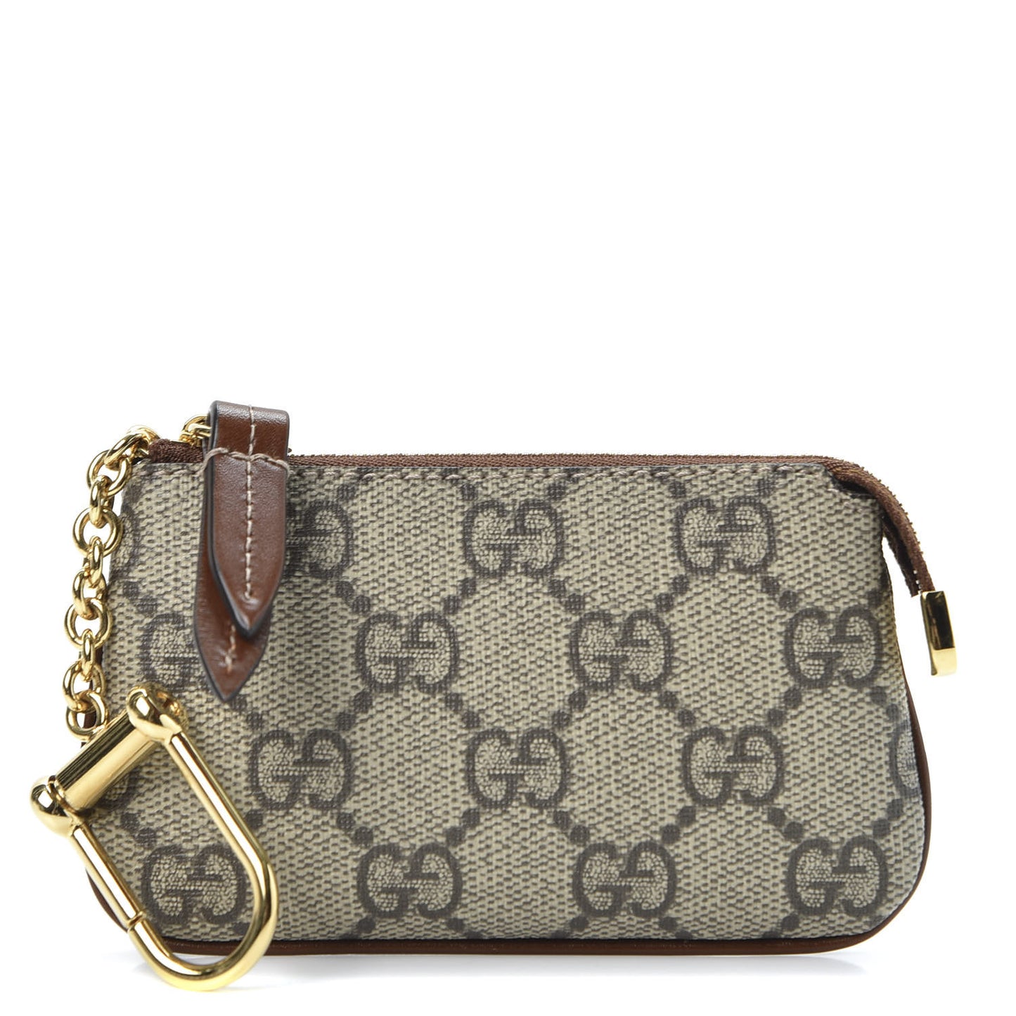GG Supreme Monogram Key Case Beige Ebony Cuir