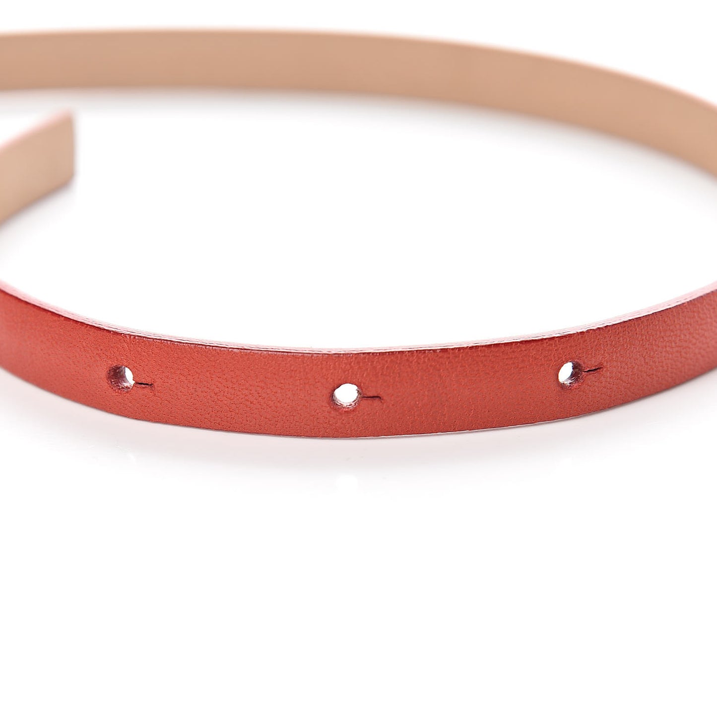 Lambskin CC Logo Skinny Belt 70 28 Red