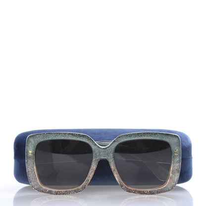Gucci Acetate Glitter Optyl Square Sunglasses GG3837/F/S Green Pink 9 of 9