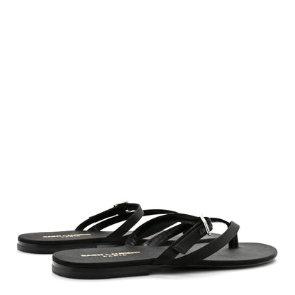 Saint Laurent Crepe Satin Laszlo Sandals 39.5 Black 5 of 9