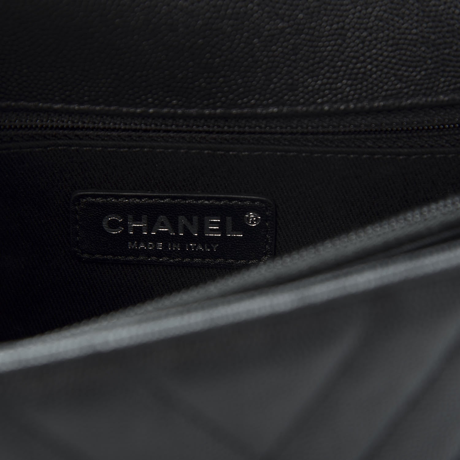 Chanel Caviar Chevron Quilted Small Coco Handle Flap So Black 7 of 9