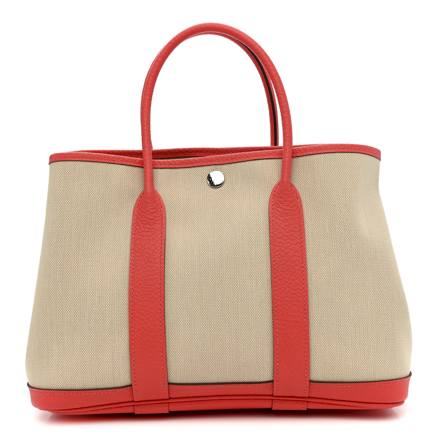 Hermes Toile Militaire Vache Country Garden Party 30 TPM Tote Beton Rose Texas 1 of 10