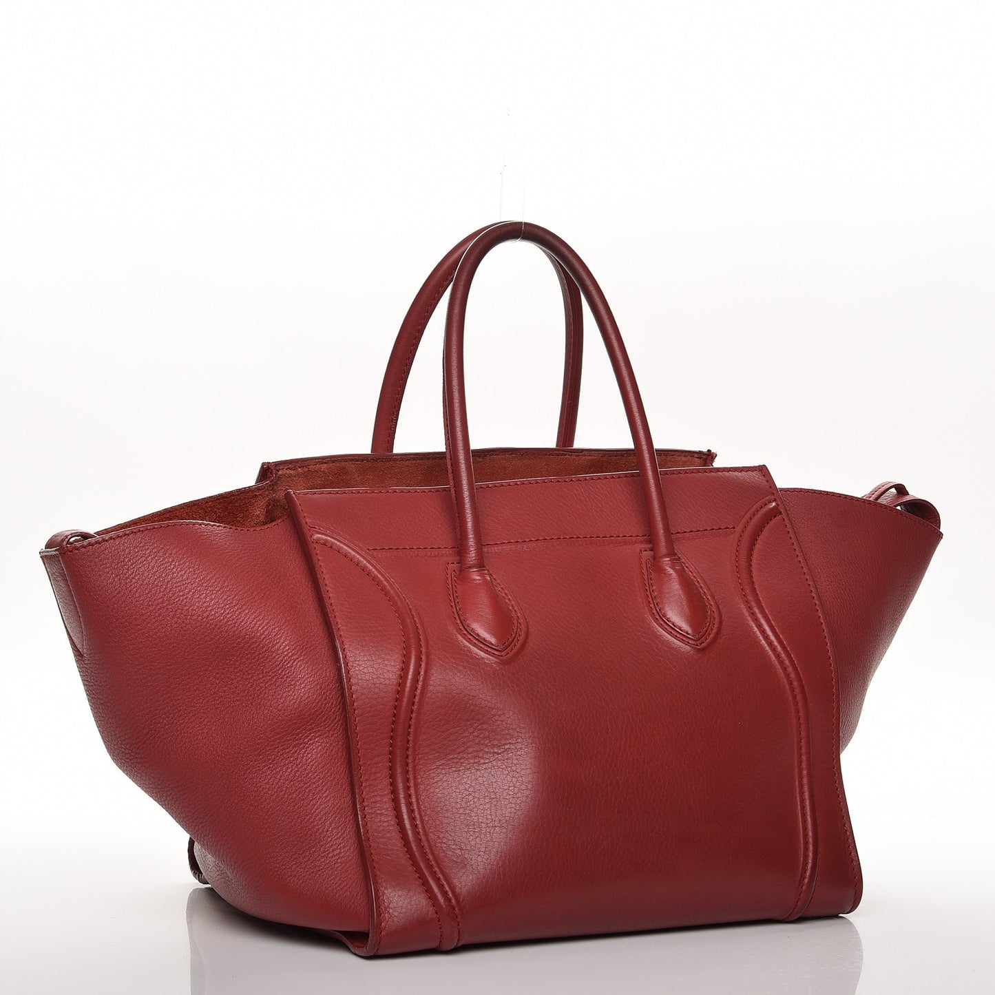 Supple Calfskin Medium Phantom Luggage Red