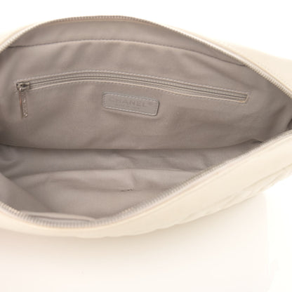 Chanel Caviar Quilted Jumbo Easy Flap Dark White 5 of 13