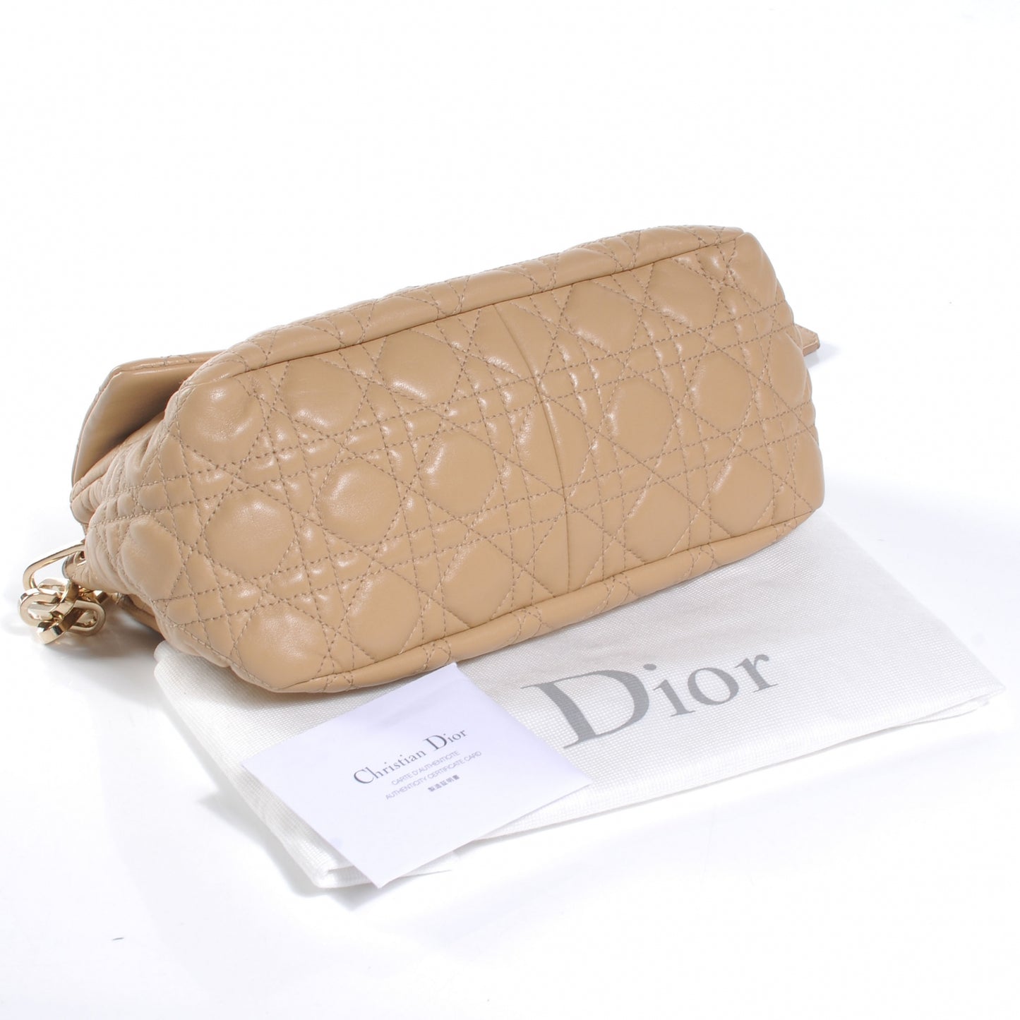 Lambskin Cannage New Lock Flap Beige