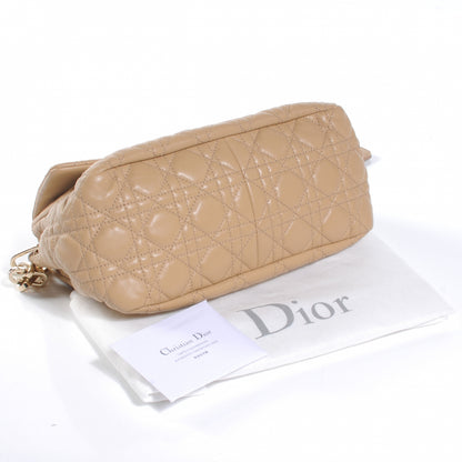 Christian Dior Lambskin Cannage New Lock Flap Beige 4 of 8
