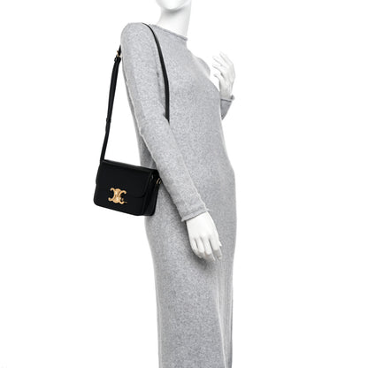 Celine Shiny Calfskin Teen Triomphe Black 3 of 10