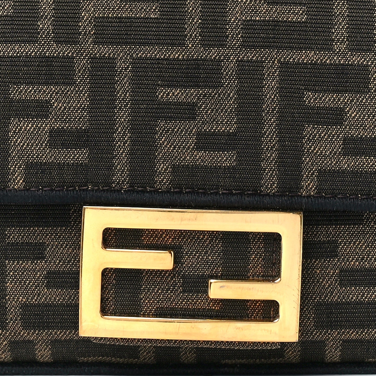 Fabric Jacquard FF 1974 Mini Baguette Tobacco Moro Black