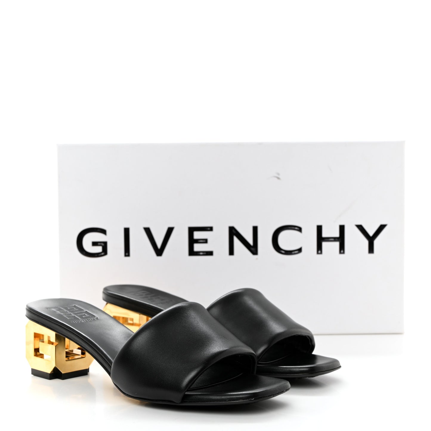 Calfskin G Cube 45mm Kitten Heels 36 Black