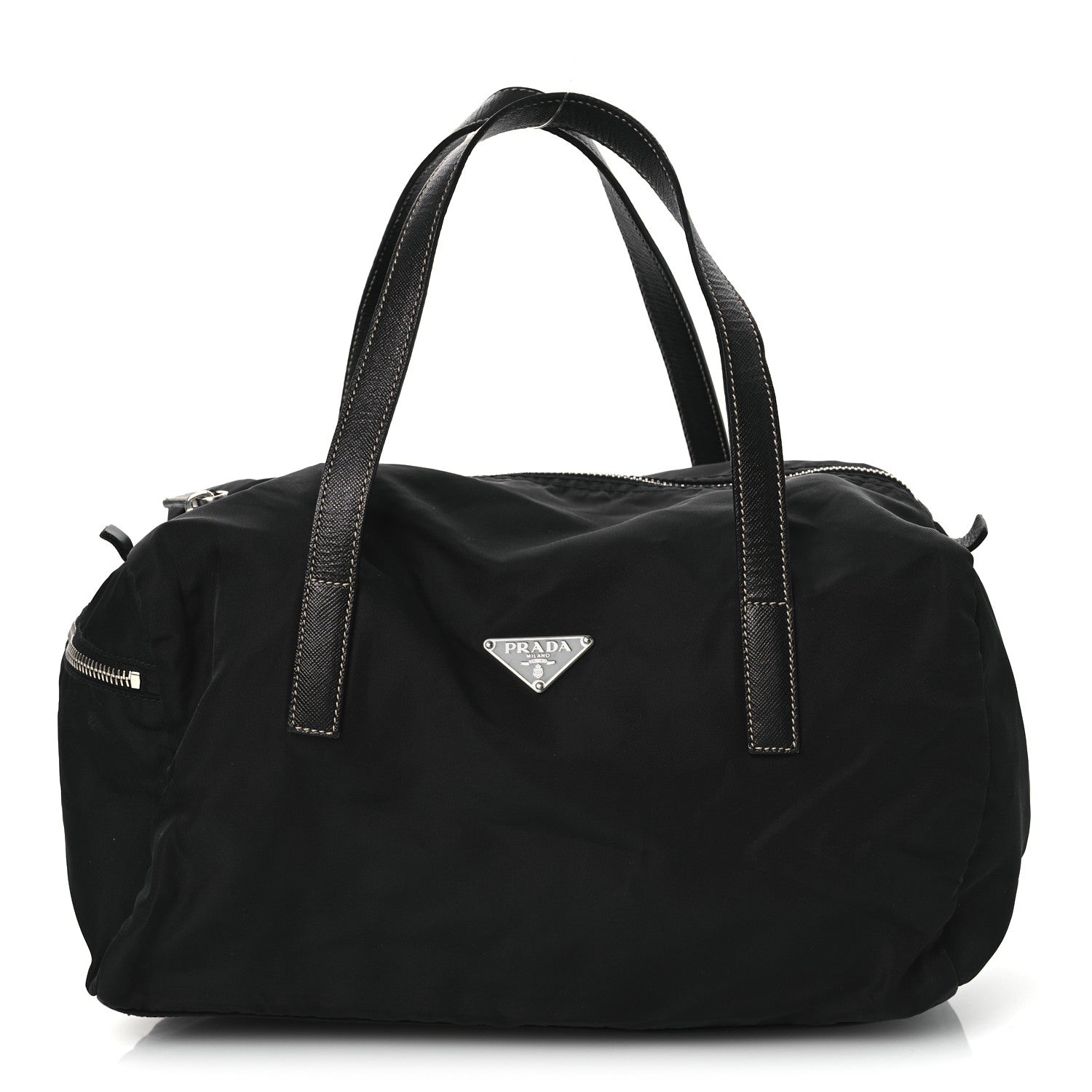 Prada Tessuto Nylon Semitracolla Shoulder Bag Black 8 of 12