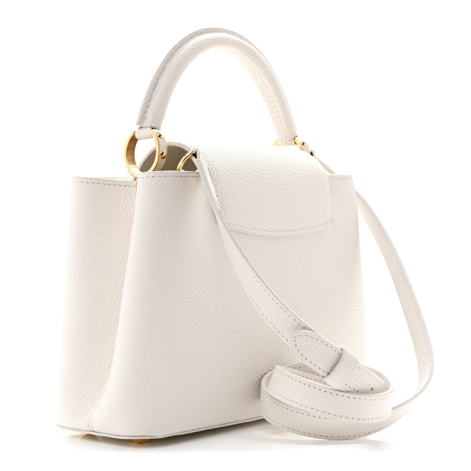 Louis Vuitton Taurillon Capucines BB Snow 3 of 9