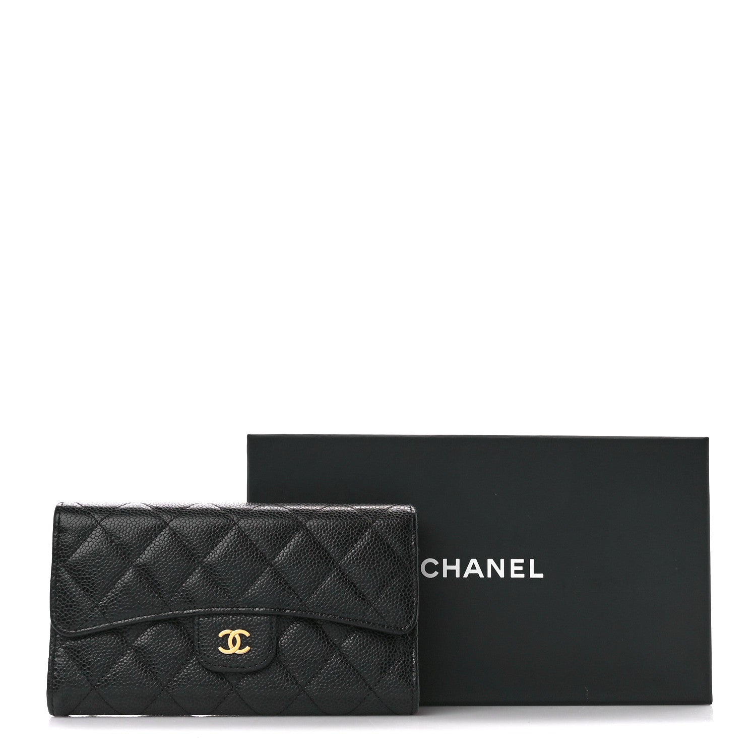 Chanel Caviar Quilted Large Flap Wallet Black 18 of 18