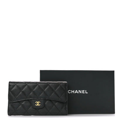 Chanel Caviar Quilted Large Flap Wallet Black 18 of 18