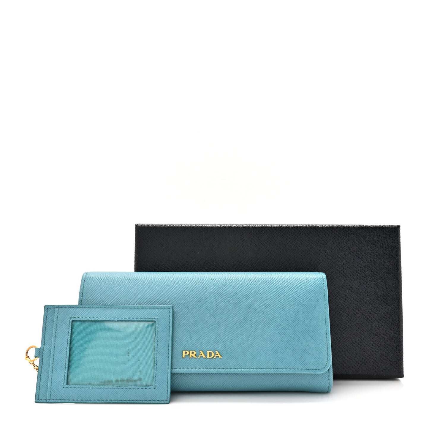 Saffiano Metal Continental Flap Wallet Turchese