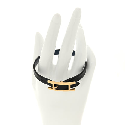 Hermes Swift Behapi Single Tour Bracelet S Black Bleu Saphir 2 of 5