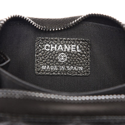 Chanel Caviar Quilted Zip Coin Purse Dark Green 6 of 7