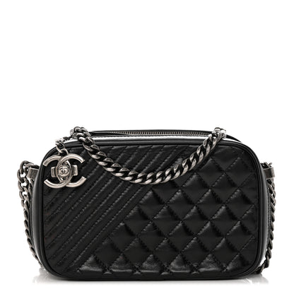Chanel Glazed Calfskin Small Coco Boy Camera Case Black 1 of 13