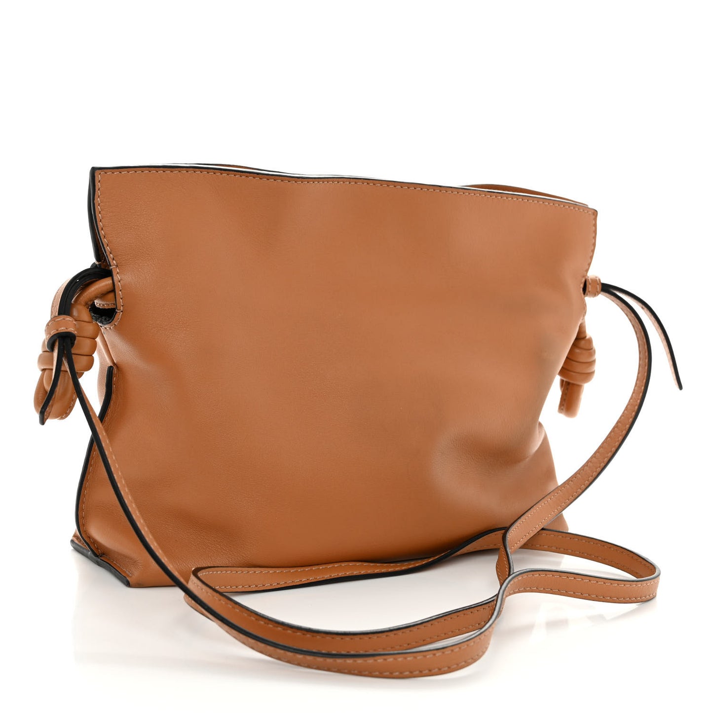 Calfskin Mini Flamenco Knot Clutch Warm Desert