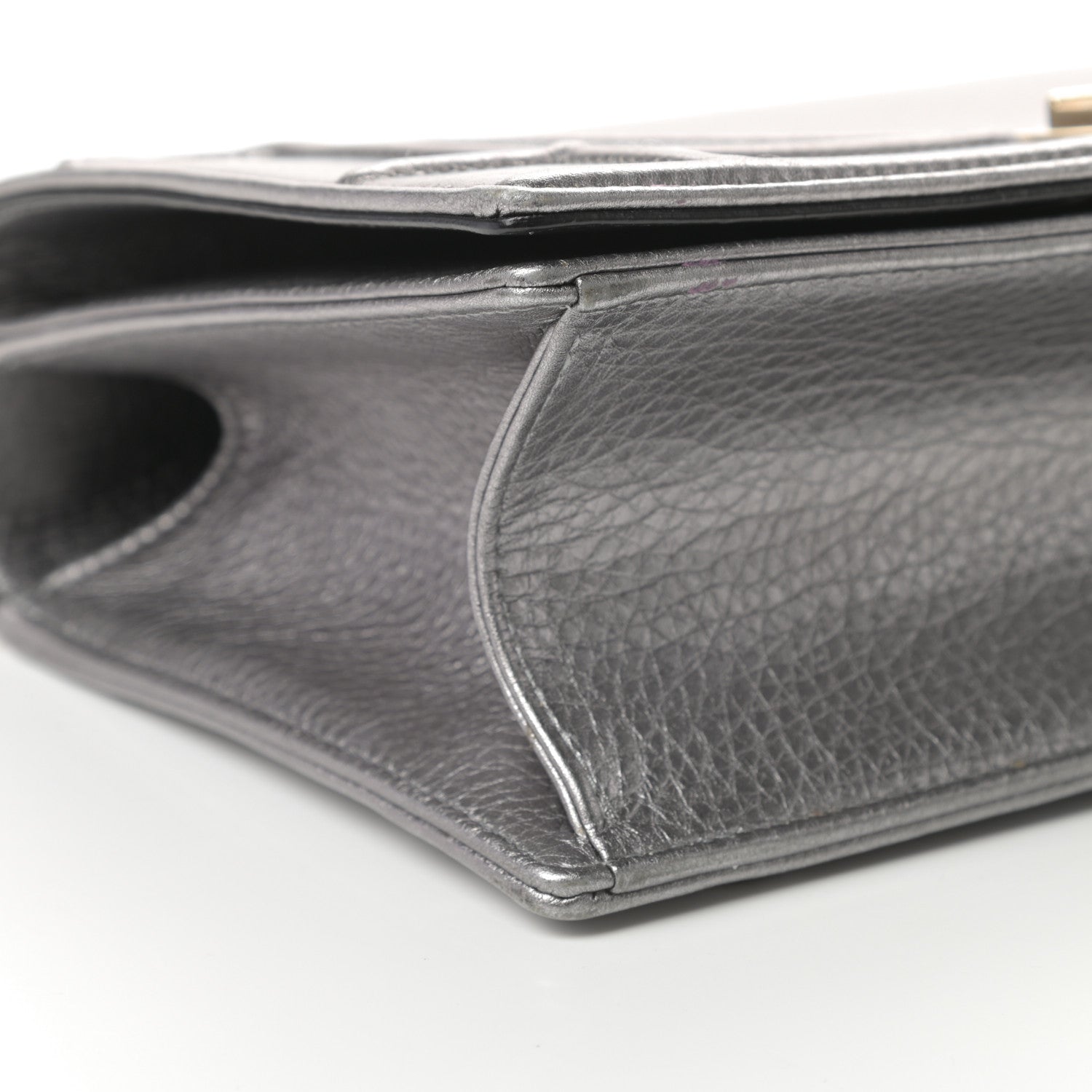 Christian Dior Metallic Grained Calfskin Medium Diorama Flap Bag Silver 9 of 14