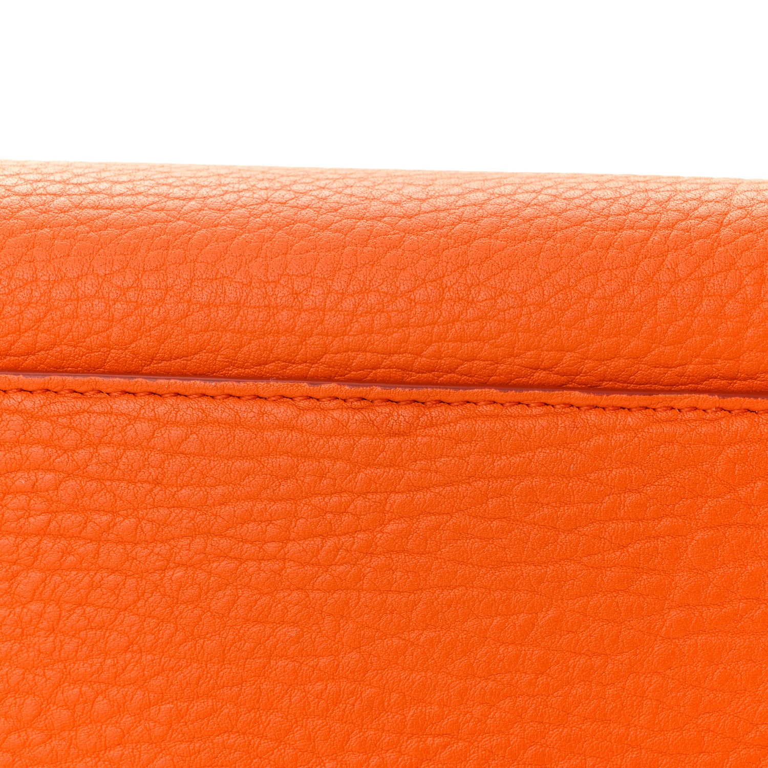 Celine Grained Calfskin Medium Edge Shoulder Bag Vermillion 9 of 11