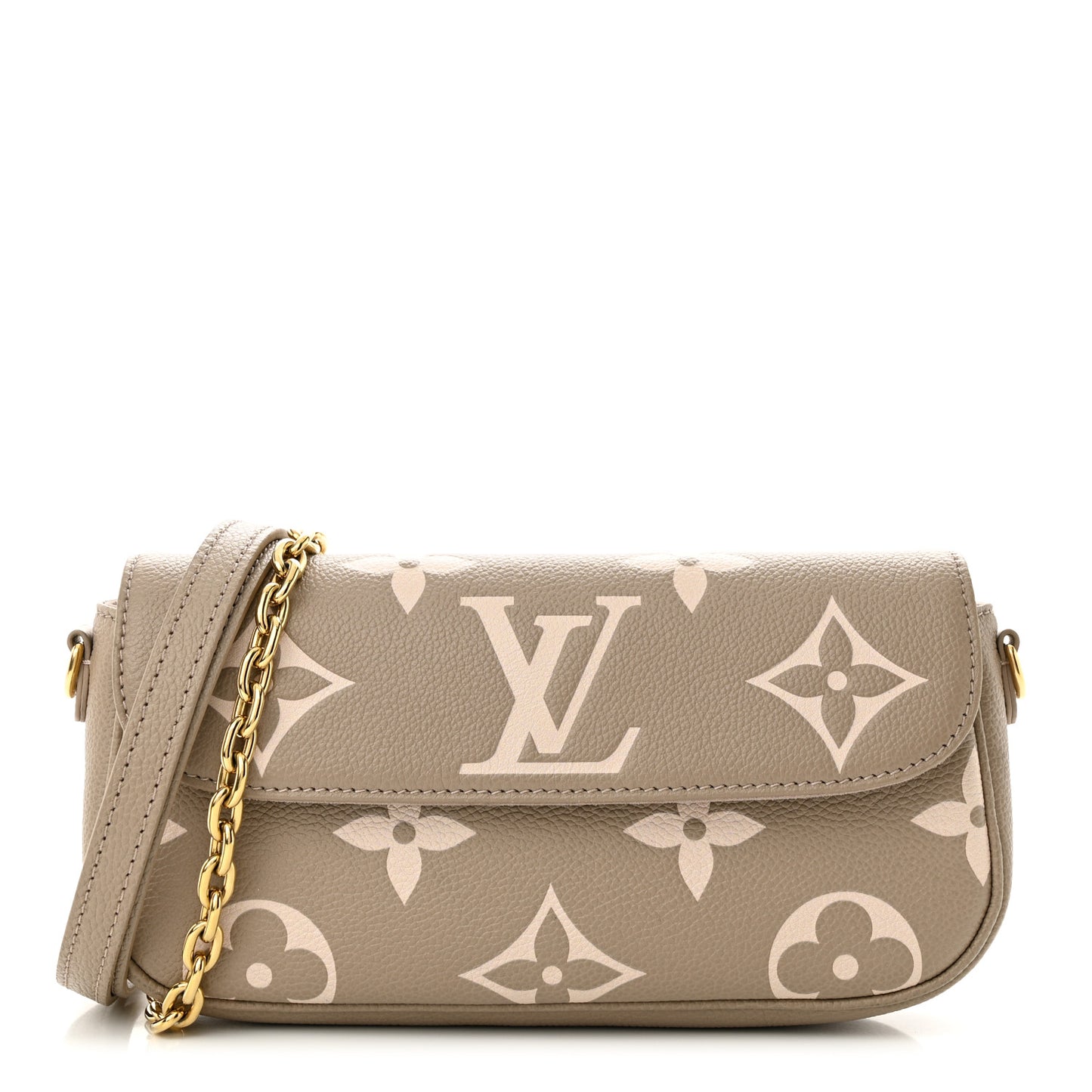 Empreinte Monogram Giant Ivy Wallet On Chain Tourterelle Creme