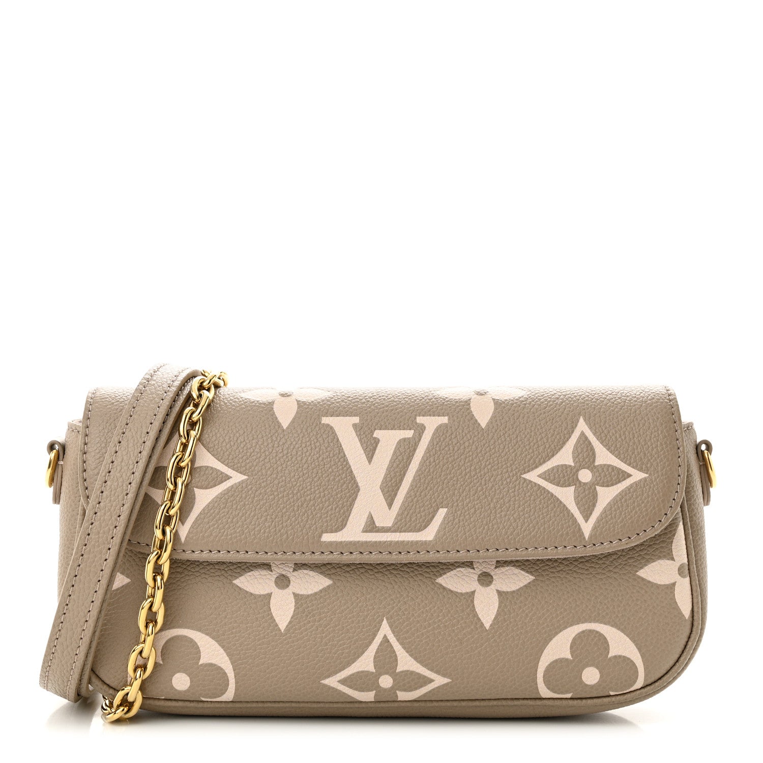 Louis Vuitton Empreinte Monogram Giant Ivy Wallet On Chain Tourterelle Creme 1 of 10