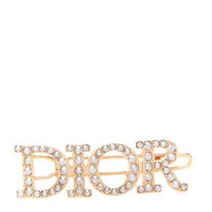 Christian Dior Metal Crystal Dior(r)evolution Barrette Gold 1 of 3