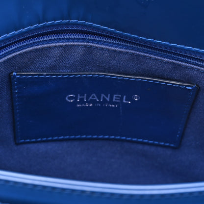 Chanel Patent Quilted Large Just Mademoiselle Bowling Bag Dark Blue 5 of 9