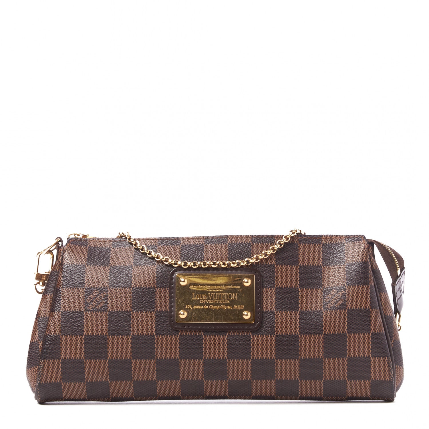 Louis Vuitton Damier Ebene Eva Clutch 1 of 8