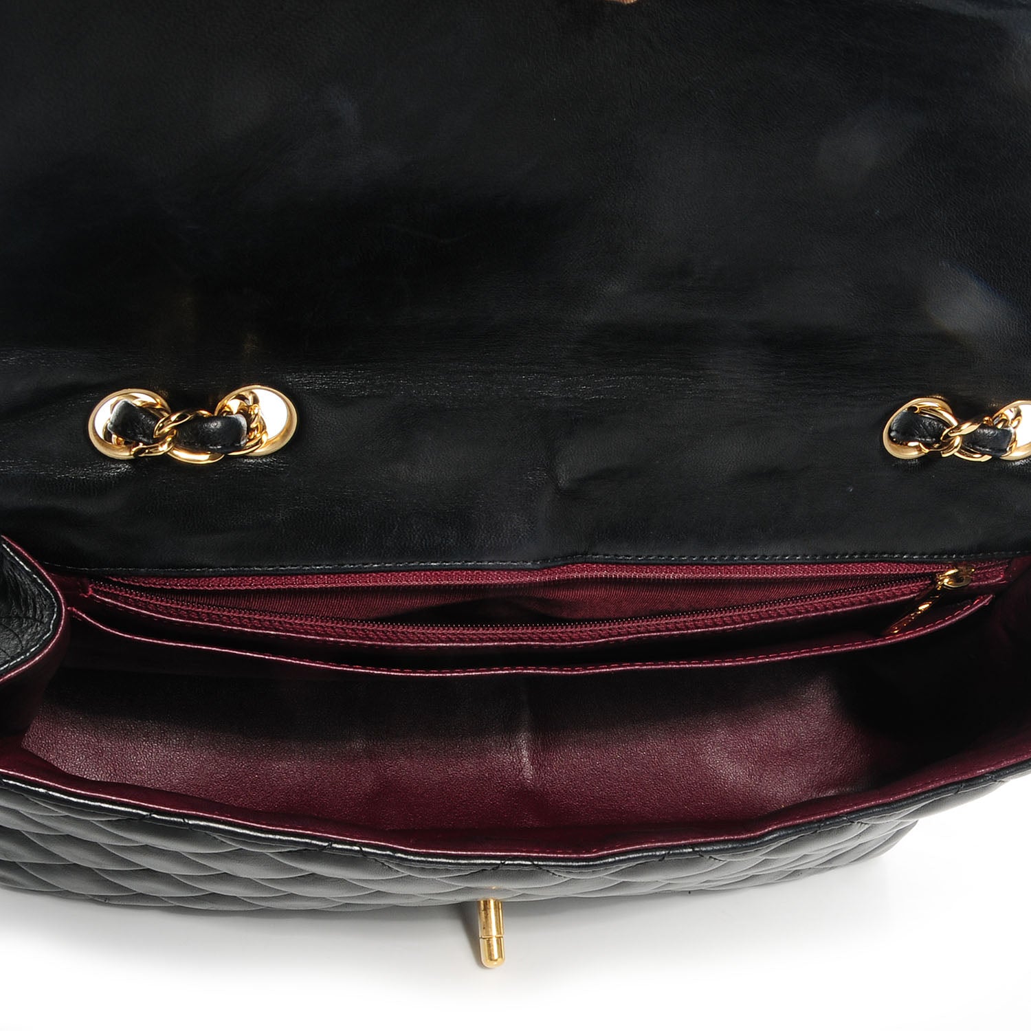 Chanel Lambskin Quilted Jumbo Single Flap Black 5 of 8