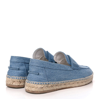 Hermes Denim Canvas Womens Trip Espadrilles 37 Bleu Clair 4 of 12