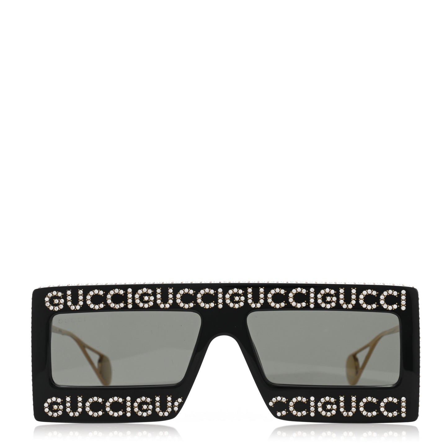 Acetate Crystal Mask-Frame Sunglasses GG0431S Black