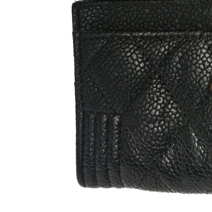 Chanel Caviar Quilted Boy Flap Card Holder Black 16 of 16
