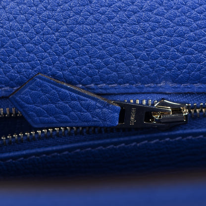 Hermes Taurillon Clemence Kelly Retourne 32 Bleu Electrique 21 of 28