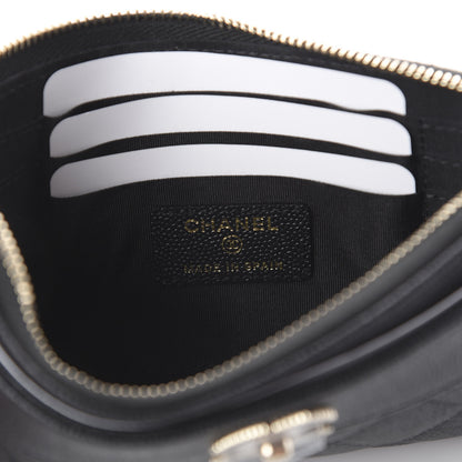 Chanel Caviar Quilted Mademoiselle Vintage Zip Pouch Black 5 of 6