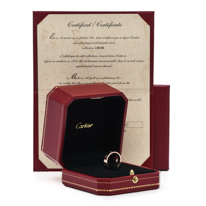 Cartier 18K Pink Gold Diamond 4mm LOVE Wedding Band Ring 49 4.75 5 of 5