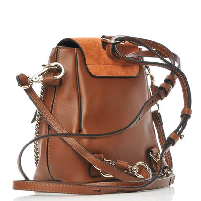 Chloe Suede Calfskin Mini Faye Backpack Tan 3 of 8