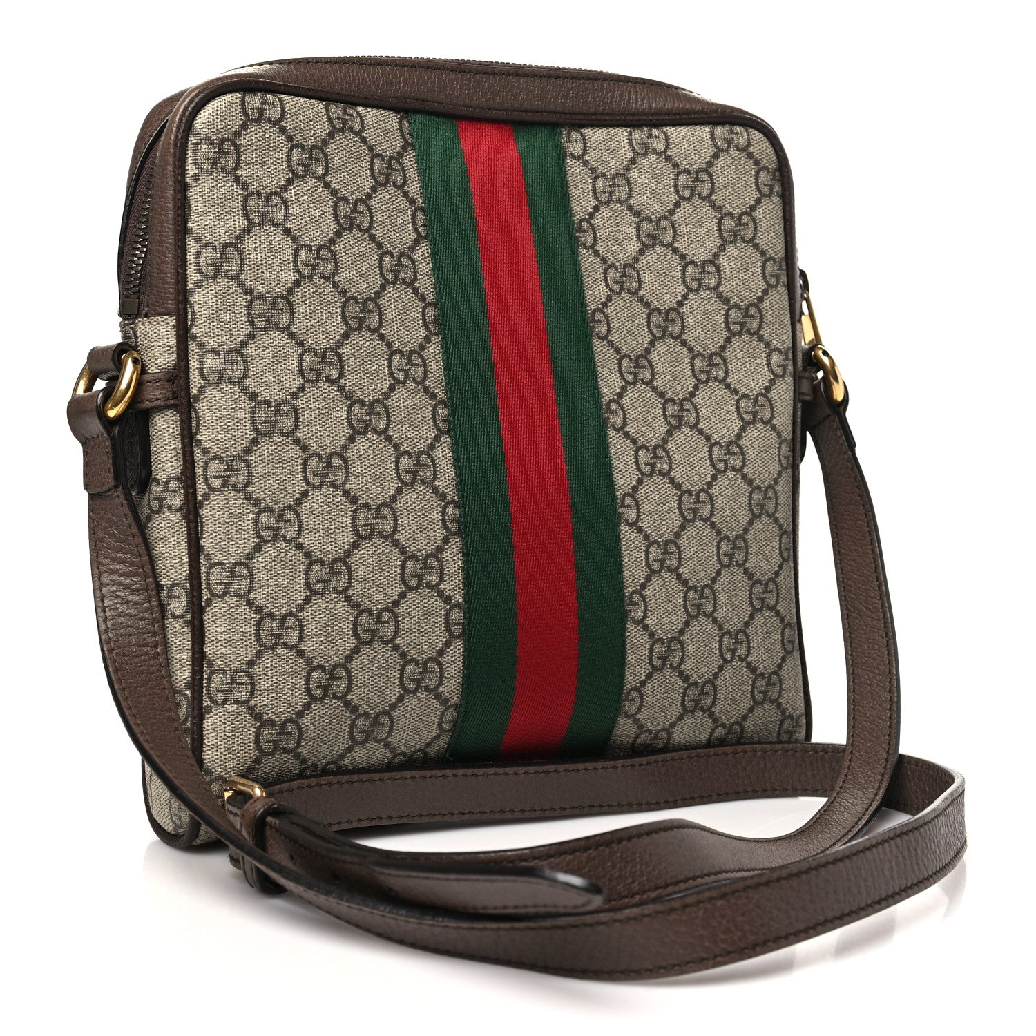 Gucci GG Supreme Monogram Web Small Ophidia Messenger Bag Brown 3 of 10