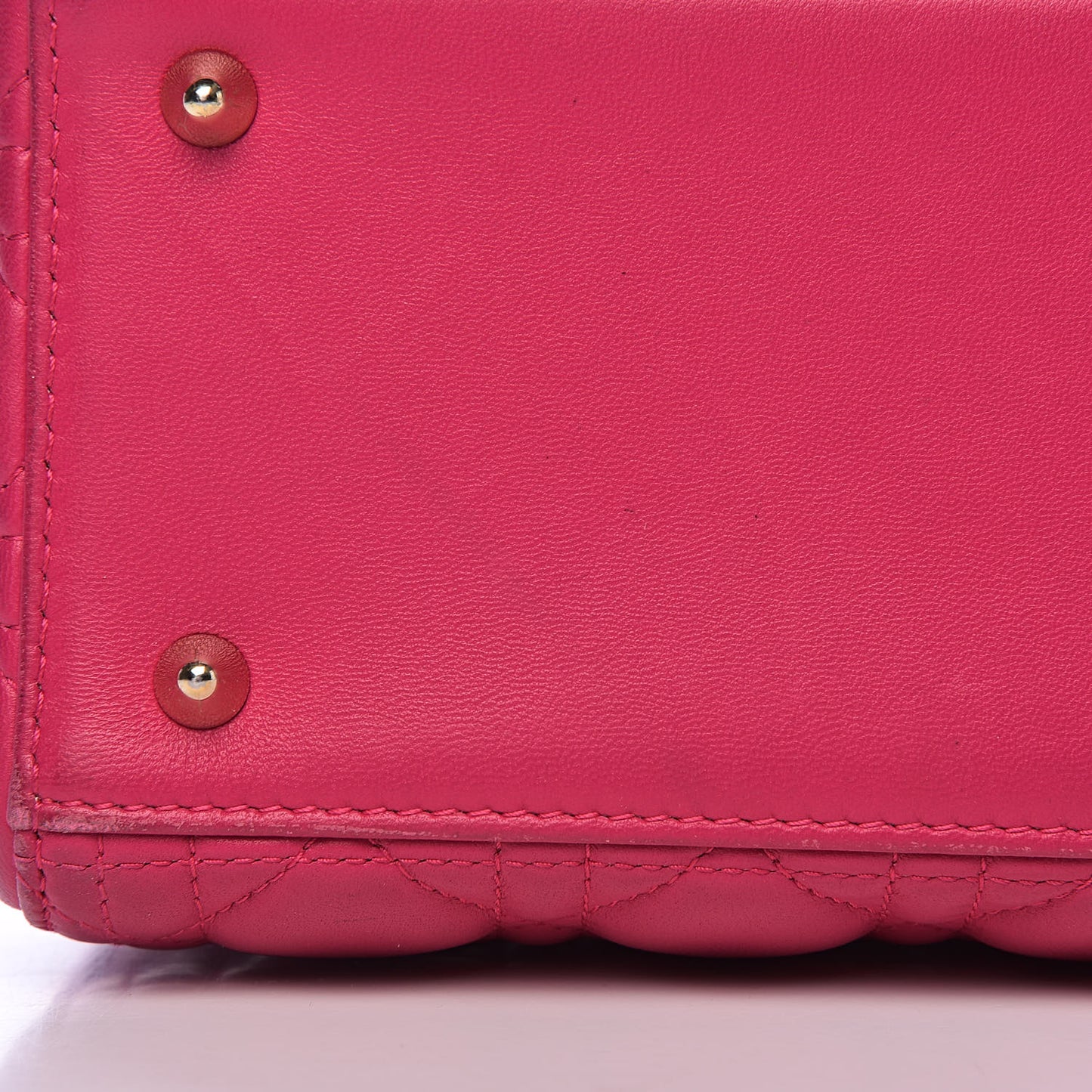 Lambskin Cannage Medium Lady Dior Fuchsia