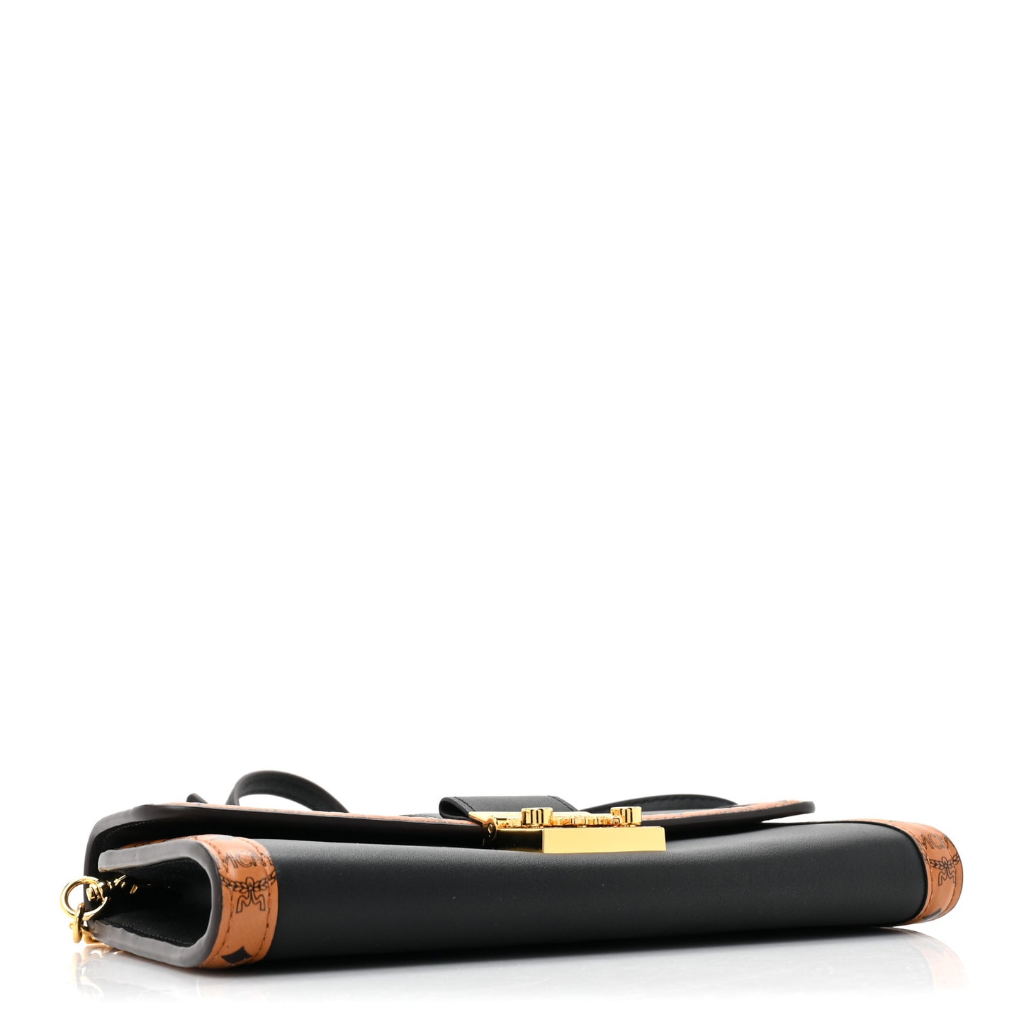 Visetos Large Tracy Chain Wallet Black Cognac